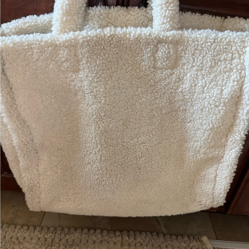 Victoria's Secret Cream Sherpa Tote Bag - Picture 2 of 3